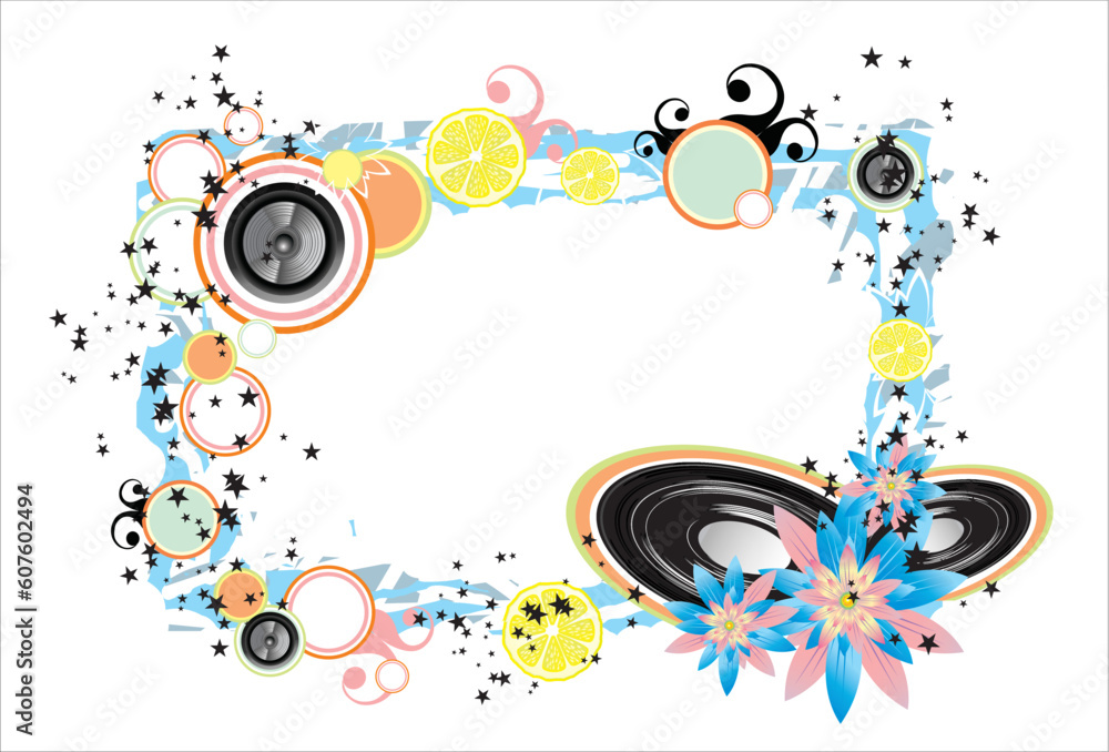 Abstract old style music event background