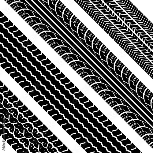 Vector tire tracks - vector illustration