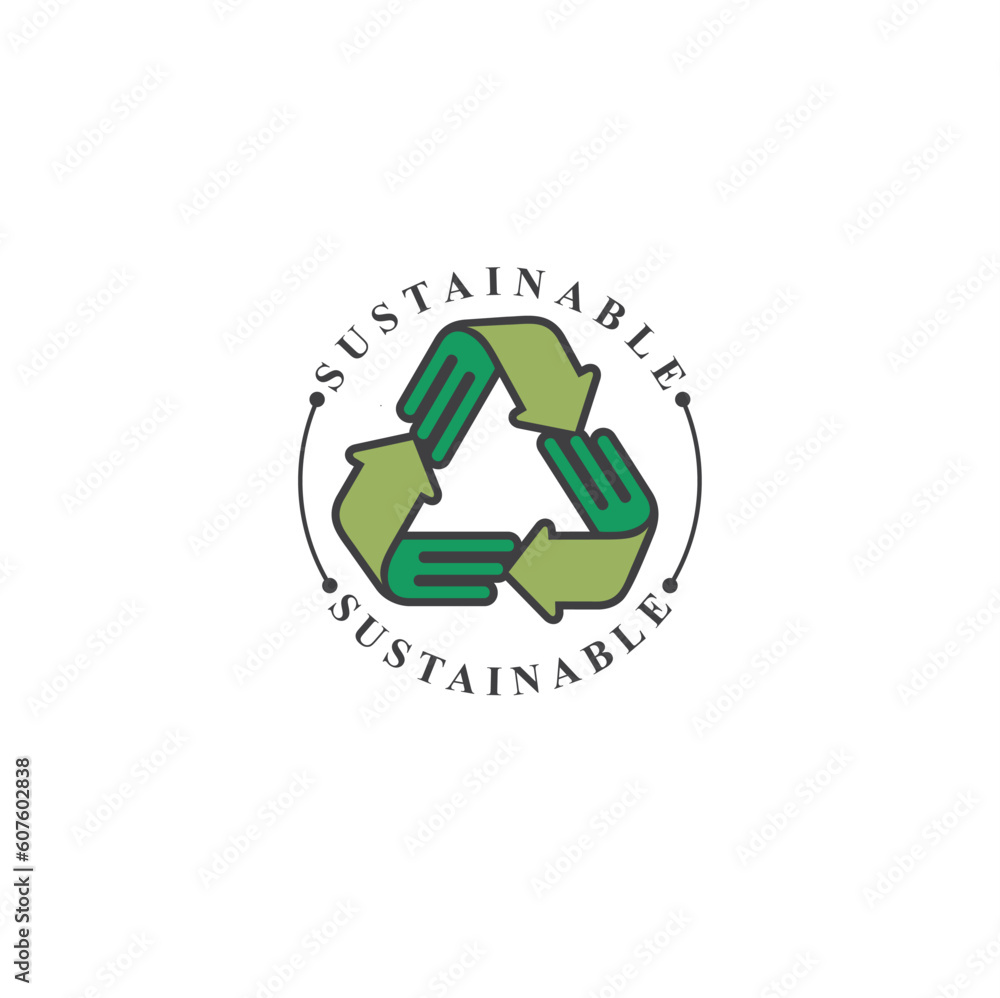 illustration of sustainability, vector art. illustration of sustainability, vector art.
