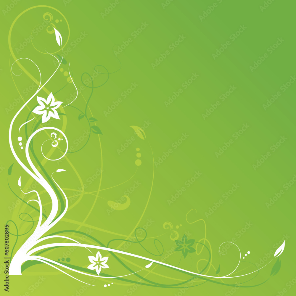 Vector background with swirls, floral elements and space for your text. Vector background with swirls, floral elements and space for your text.