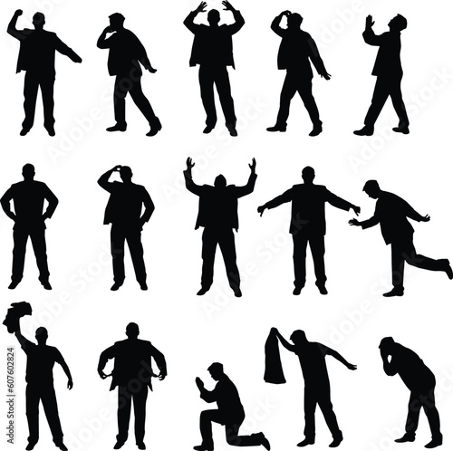 angry and disappointed silhouettes