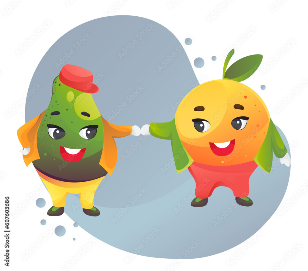 Fruit illustration friendship day