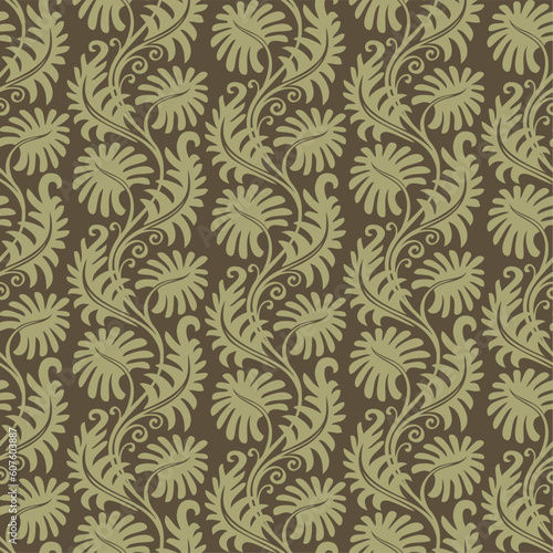 Seamless background from a floral ornament, Fashionable modern wallpaper or textile