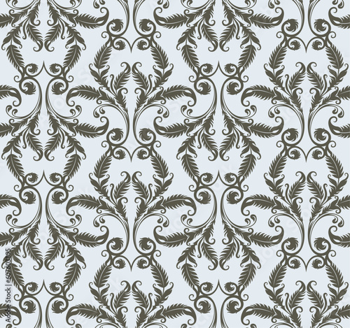 Seamless background from a floral ornament, Fashionable modern wallpaper or textile