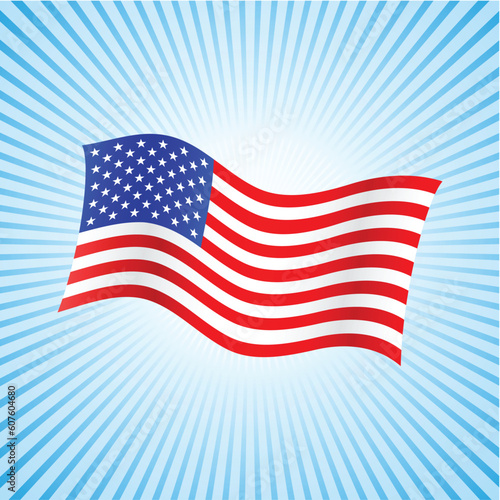 american flag background with set of stars