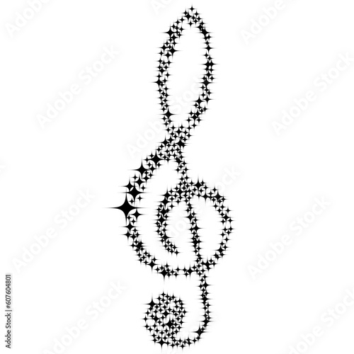 Musical notes clef vector background for use in design