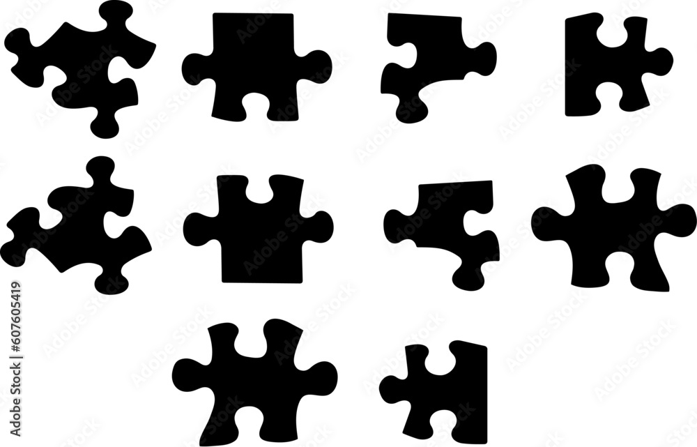 Fototapeta premium Abstract floral vector puzzle