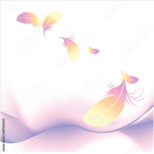 abstract feather, this illustration may be usefull as designer work.