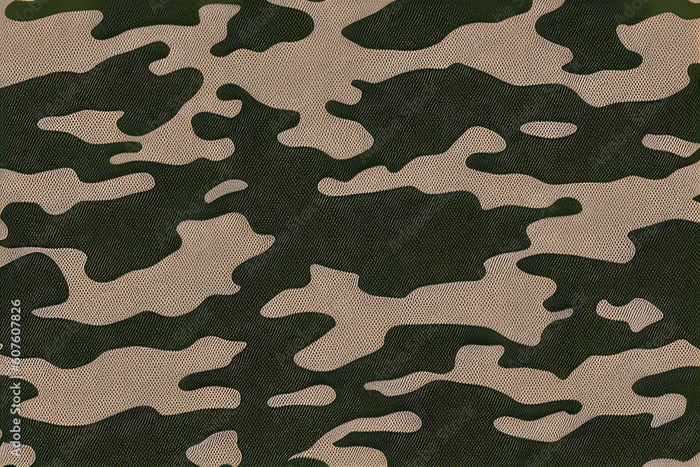 Beautiful texture of military camouflage. Generative AI