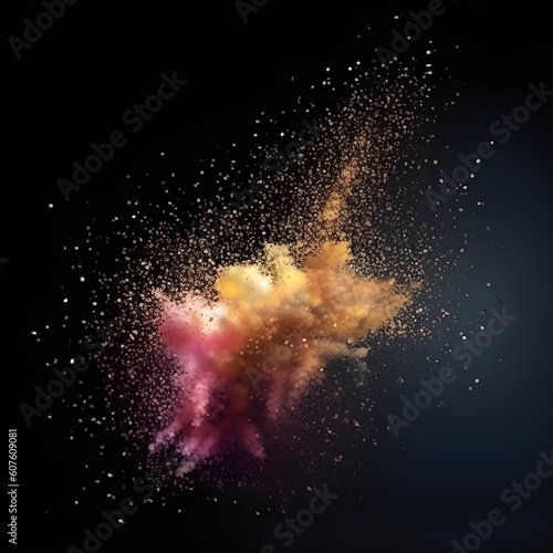 Chromatic eruption, witnessing the burst of colors in motion 