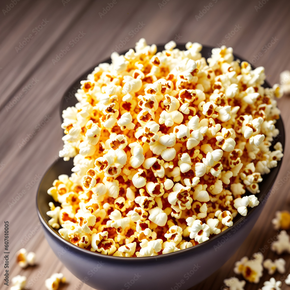 A Big Bowl of Popcorn Generated AI A Big Bowl of Popcorn Generated AI