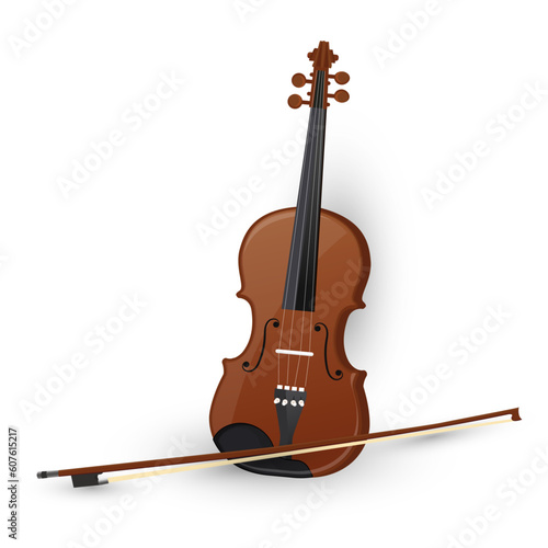 violin with bow clip art