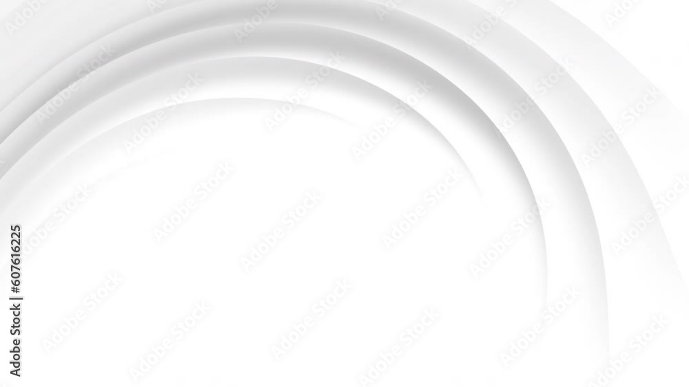 White grey curve waves abstract 3d motion background. Seamless looping animation White grey curve waves abstract 3d motion background. Seamless looping animation