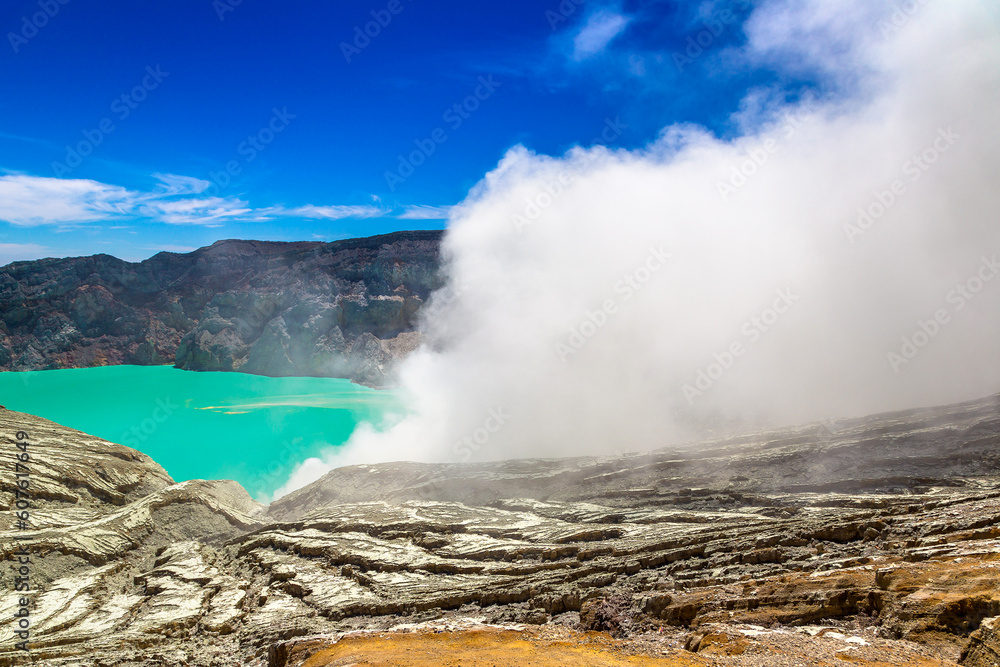 Crater volcano Ijen, Java