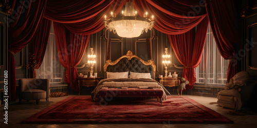Opulent Elegance: Luxurious 8K Bedroom Design with Four-Poster Bed