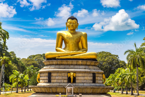 Giant seated Buddha  in Colombo photo