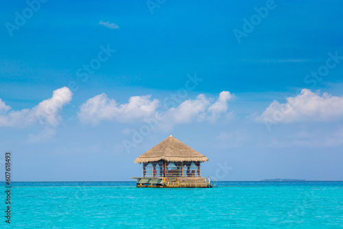 Gazebo at tropical paradise beach