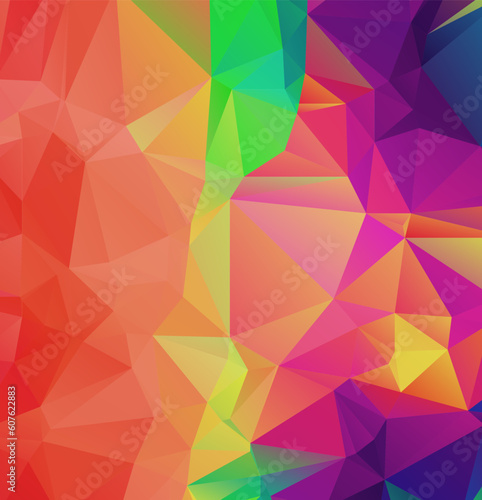 Abstract geometric background of triangles. Colorful mosaic pattern. Vector illustration