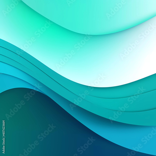 Green abstract blue wave background