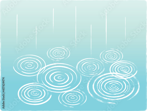 和風の雨のイメージ背景