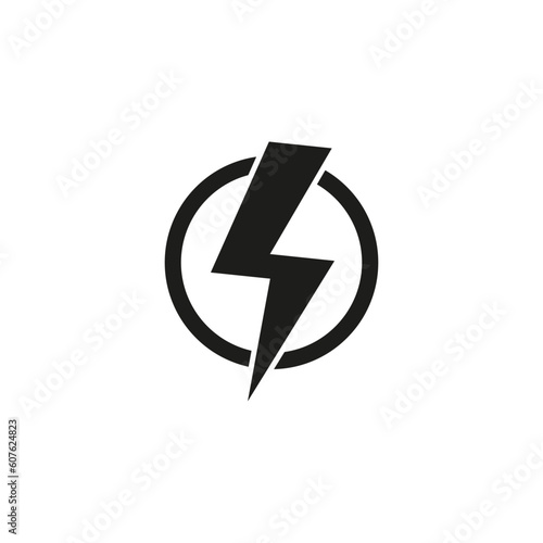 eclectric power sign, thunder icon, electricity. Vector illustration.