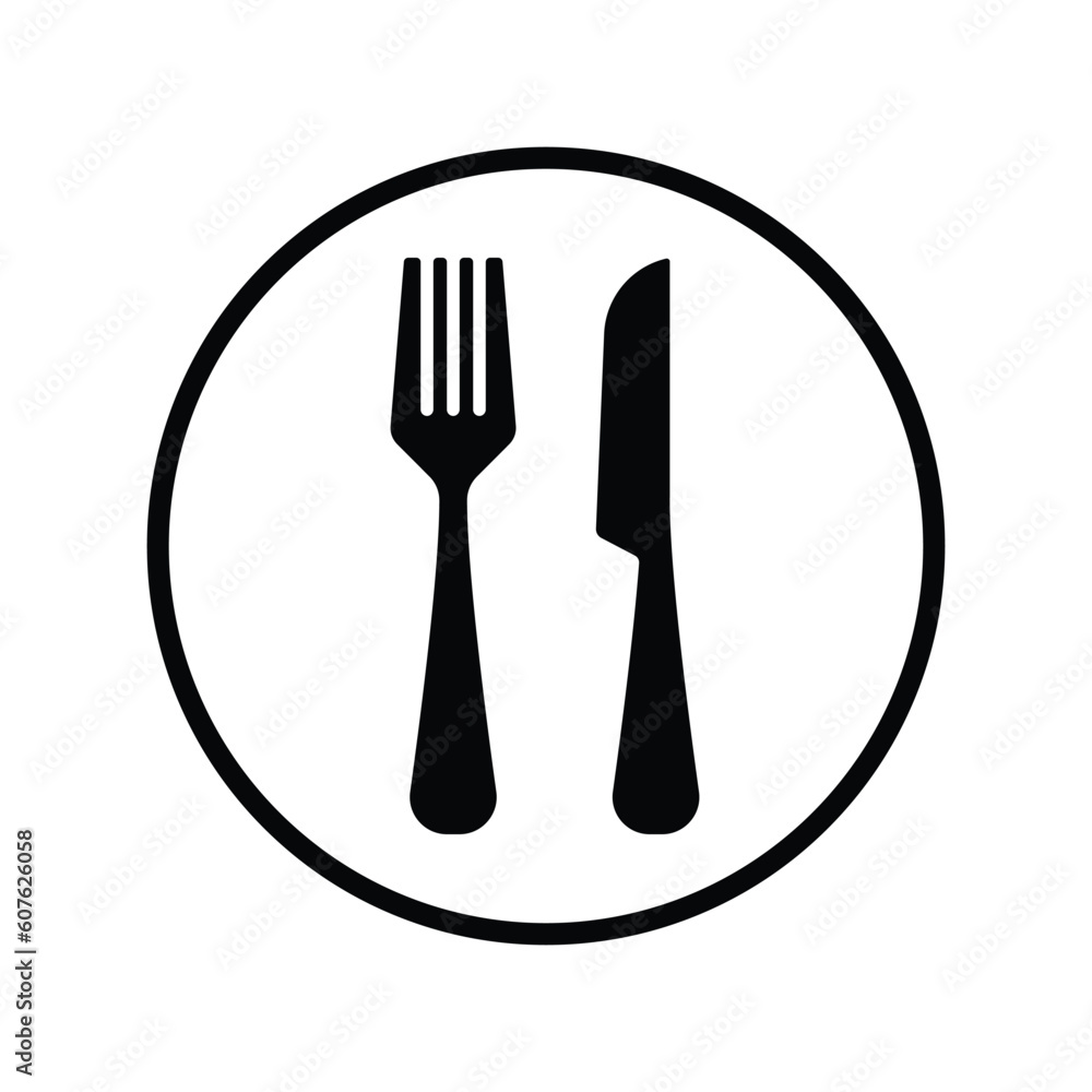 knife and fork menu icon vector knife and fork menu icon vector