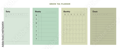 3 set of daily, week, monthly check planner. Plan your day make dream happen.