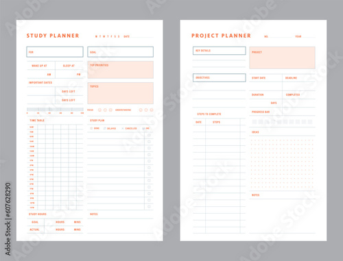 set of 2 Project Planner.