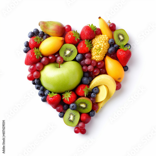 heart shaped fruit salad 