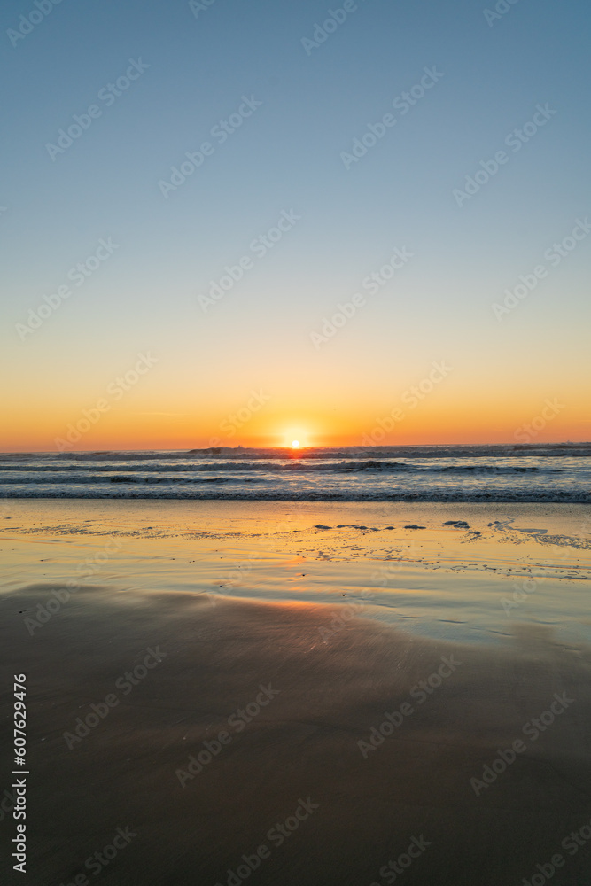 Watching the sunset at Funston Beach in California