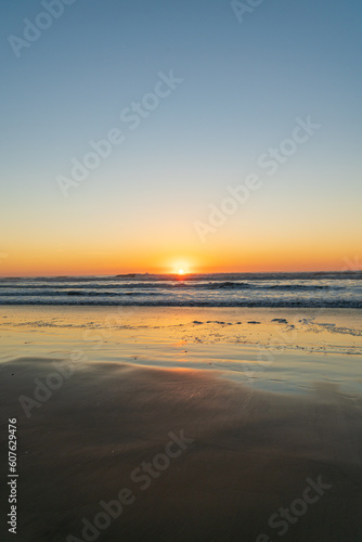 Watching the sunset at Funston Beach in California