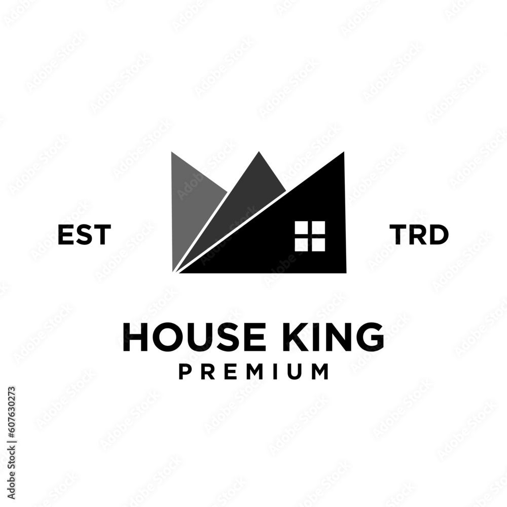 Crown home king logo icon design illustration Crown home king logo icon design illustration