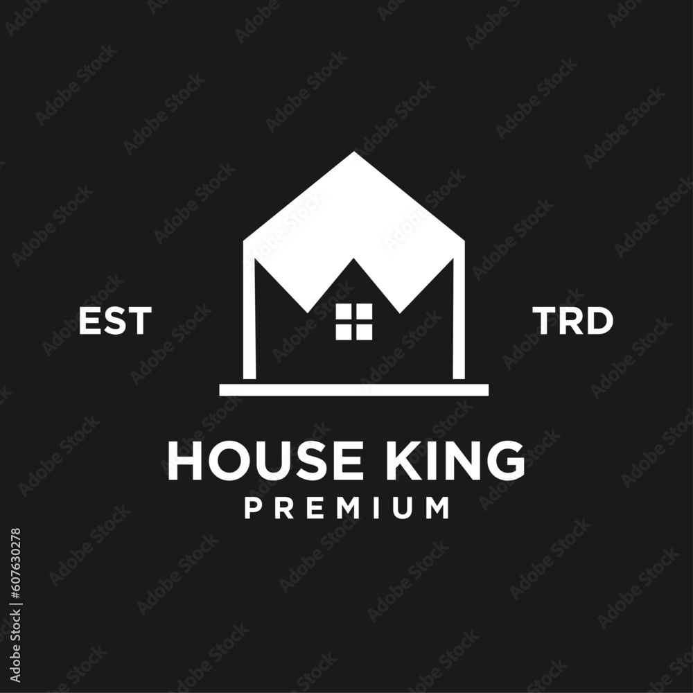 Crown home king logo icon design illustration Crown home king logo icon design illustration