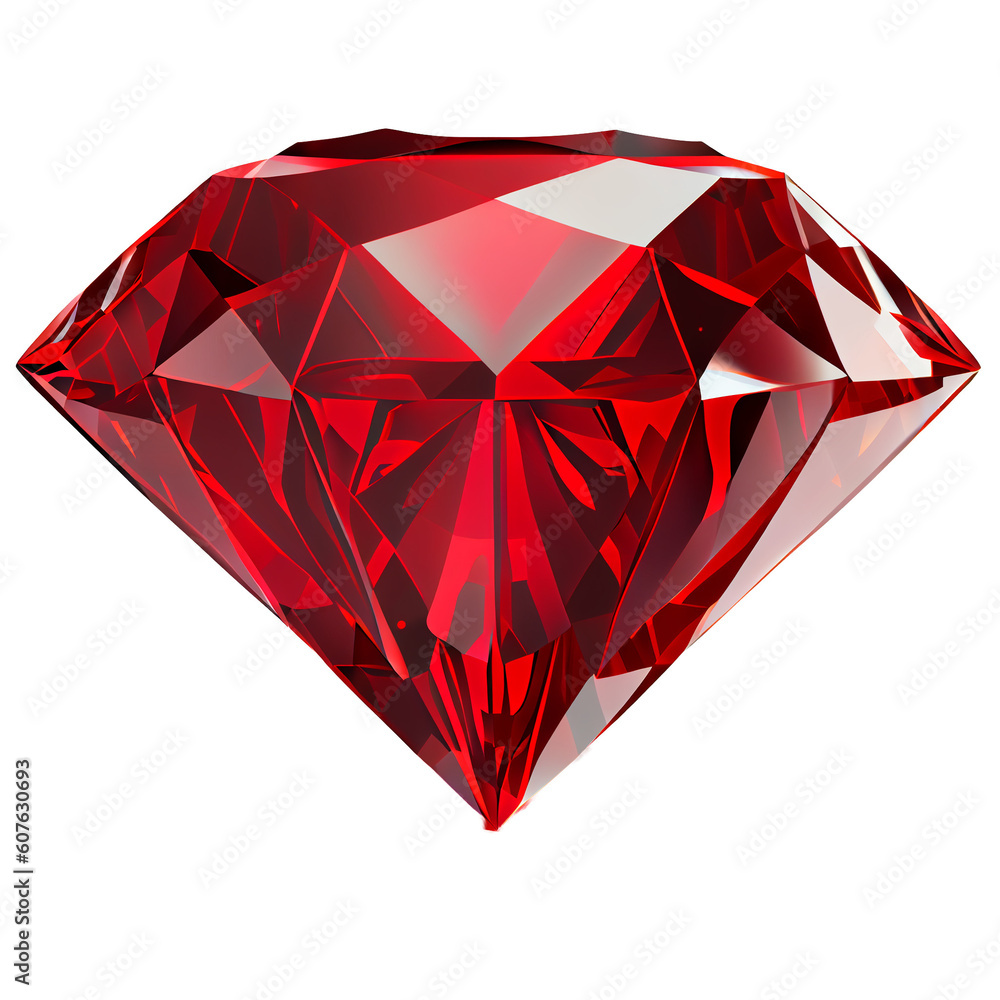 Red Diamond Clip Art White Background Ai Generated Image Stock 