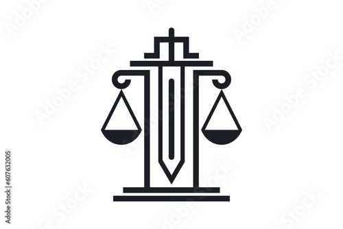 Law legal logo design vector	
