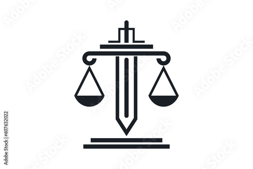 Law legal logo design vector	
