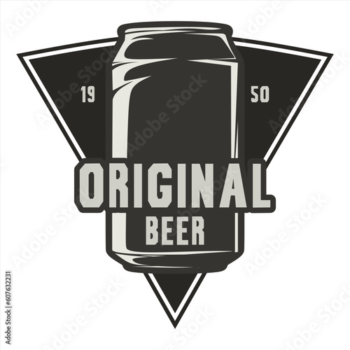 Beer Can Vintage Logo Vector, Original Beer Logo