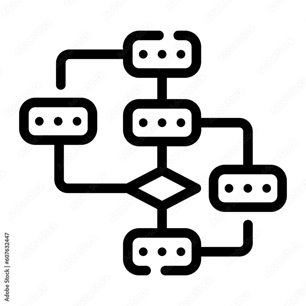 algorithm Line Icon algorithm Line Icon