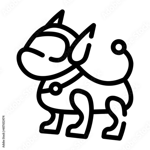 robot dog Line Icon