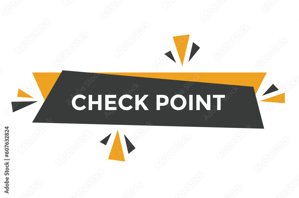 Check point button web banner templates. Vector Illustration
