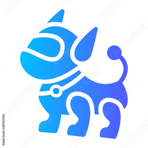 robot dog Gradient icon