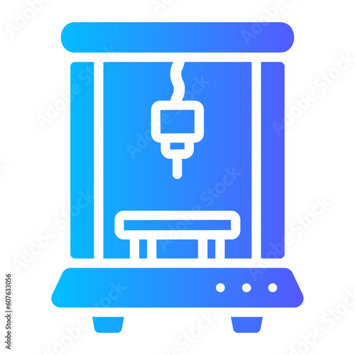 3d printer Gradient icon