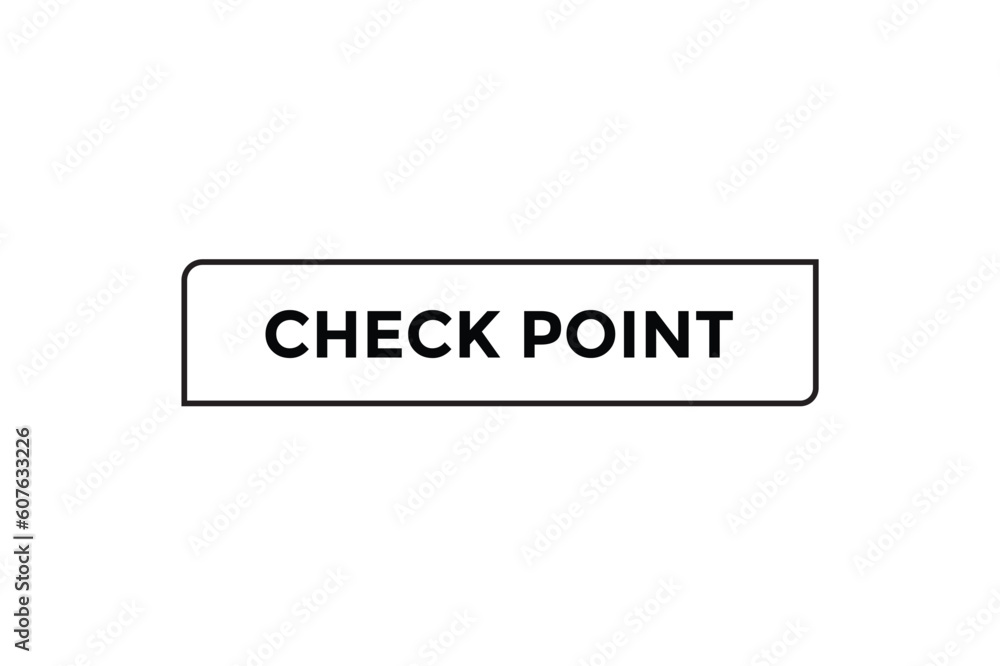 Check point button web banner templates. Vector Illustration