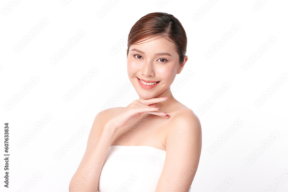 Beautiful young asian woman with clean fresh skin on white background, Face care, Facial treatment, Cosmetology, beauty and spa, Asian women portrait. Beautiful young asian woman with clean fresh skin on white background, Face care, Facial treatment, Cosmetology, beauty and spa, Asian women portrait.