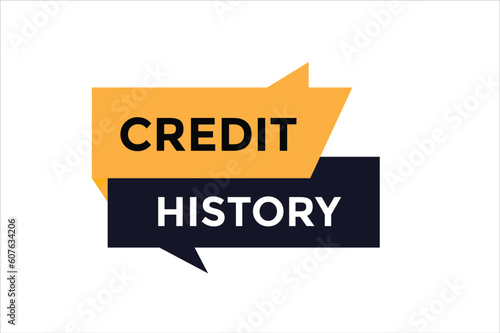 Credit history button web banner templates. Vector Illustration 
