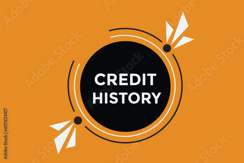Credit history button web banner templates. Vector Illustration 
