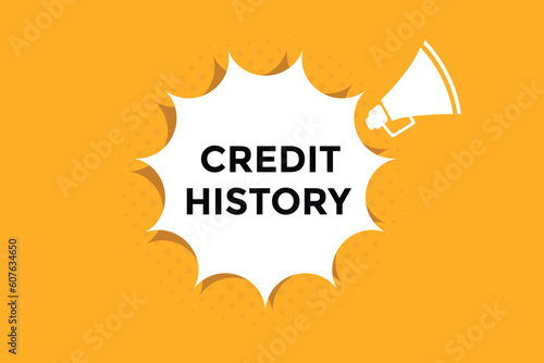 Credit history button web banner templates. Vector Illustration 
