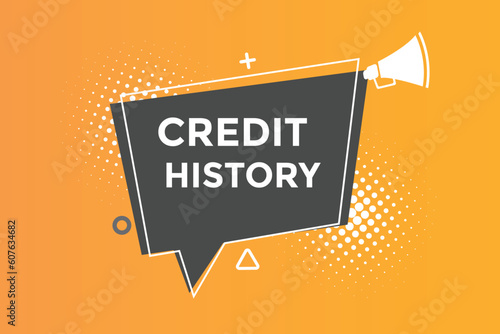 Credit history button web banner templates. Vector Illustration 
