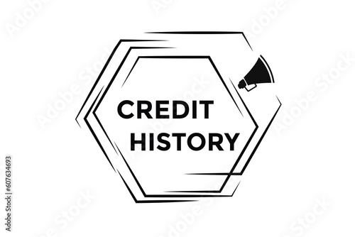 Credit history button web banner templates. Vector Illustration 
