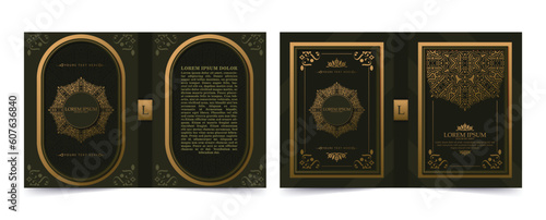 Luxury ornamental book cover design